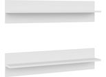 Syfax™ Mensole A Muro 2 Pz Bianche 80X11,5X18 Cm In Legno Multistrato