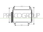 Prasco TY325C001 - Condensatore Aria Condizionata Oe 884600D050 Con Essiccatore Per Yaris (P9)