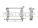 Prasco FT030R003 - Radiatore Oe 51793589, Raffreddamento Motore Per 500 (312), Panda