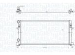 Magneti Marelli 350213166200 Radiatore Motore Oe 5Q0121251EB Compatibile Con Touran, T-ROC, Golf Vii, Golf Sportsvan, Yeti, Octavia, Leon, Ateca, Q2, A3 8V