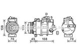 Prasco VNAK384 - Compressore Aria Condizionata Oe 2E0820803H Per Crafter (2E), Crafter (2F)