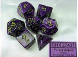Set Di 7 Cubi Chessex Poly: Turbine Viola/Oro