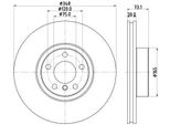 Hella 8DD 355 133-201 - Disco Freno Oe 34116871800 Per X4 (F26)