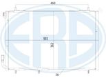 Era 667167 - Condensatore Aria Condizionata Oe 6455 W6 Per 206 Van, 206 Sw (2E/K), 206 (2E/K), 206 (2A/C), 206 Cc (2D)