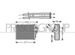 Prasco FT030H001 - Oe 77362540 Scambiatore Di Calore, Riscaldatore Per 500 (312), Panda, Ka (RU8)