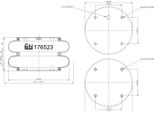 Febi Bilstein Soffietto Pneumatico Soffietto 176523 280 74 Mm 286 368 Mm 7,0 Kg