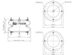 Febi Bilstein Soffietto Pneumatico Soffietto 176496 76 217 Mm 200 185 Mm 3,9 Kg