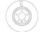 Trw DF6954S - Disco Freno Oe LR081594 Per Discovery V (L462), Range Rover Iv (L405), Range Rover Sport (L494)