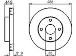 Bosch 0 986 478 787 - Oe BJ0Y 33 25X Disco Freno Per 323 (Bj)
