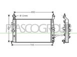Prasco OP350R006 - Oe 1300497 Radiatore, Raffreddamento Motore Per Meriva (X03)