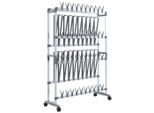 Vidaxl Scarpiera Con Rotelle Argento 89X27X120 Cm