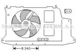 Prasco PE7532 - Oe 125383 Ventola Del Radiatore Per 206 Cc (2D), 206 (2A/C), 206 (2E/K), 206 Sw (2E/K), 206 Van, 206+