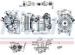 Nissens 890593 - Compressore Aria Condizionata Oe 31332528 Per V60 I (155, 157), S60 Ii (134), S80 Ii (124), V60 Ii (225, 227), V70 Iii (135), XC60 (156), XC70 Ii (136)