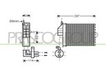 Prasco FT019H001 - Oe 46722587 Scambiatore Di Calore, Riscaldatore Per Seicento