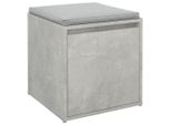 Cassettiera Grigio Cemento 40,5X40X40 Cm Materiale A Base Di Legno