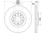Hella 8DD 355 134-801 - Disco Freno Oe 50532932 Per Giulia (952), Stelvio (949)