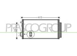 Prasco FT040C001 - Oe 51887906 Condensatore Aria Condizionata Con Essiccatore Per Tipo, 500L (351, 352)
