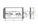 Prasco FT133C006 - Oe 46820833 Condensatore Aria Condizionata Con Essiccatore Per Doblo, Idea, Punto
