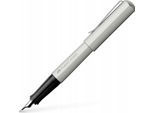 Faber Castell Penna Stilografica Hexo Argento Opaco Pennino F