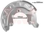 Van Wezel Parafango Disco Freno Per Vw Polo Hatchback (6R1, 6C1) Anteriore Sinistro 5814371 Piastra Di Ancoraggio
