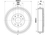 Hella 8DT 355 303-211 - Tamburo Del Freno Oe 51860868 Per 500L (351, 352), Doblo, Combo (X12), Combo Tour (X12)