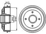 Bosch 0 986 477 070 - Oe 4247 32 Tamburo Del Freno Per Xsara, Zx (N2), 306