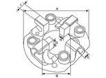Raddrizzatore - Adatto Per: Bosch Blue F042310215 / Blue F042310216 - Denso 021580-3750 - Denso 021580-3990 - Denso 021580-4040