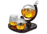 Set Da Whisky Deluxe: Decanter + Bicchieri + Pietre + Pinze + Piattino