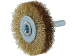 Norton Spazzola Rotonda In Filo D'acciaio Con Albero Di Serraggio Da 6 Mm, Ottone, Esterno