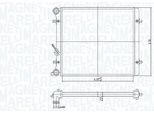 Magneti Marelli 350213166700 - Oe 1J0121253AM Radiatore, Raffreddamento Motore Per Leon (1M1), Toledo Ii (1M2), Octavia I (1U), Golf Iv (1J), Bora (1J)