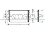Prasco RN085C001 - Condensatore Aria Condizionata Oe 8200332852 Per Laguna Ii, Vel Satis (BJ0)