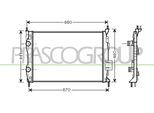 Prasco DS710R001 - Oe 21400JD000 Radiatore, Raffreddamento Motore Per Qashqai +2 I (J10)