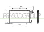 Prasco ME915C001 - Condensatore Aria Condizionata Oe 9015000454 Per Sprinter (W903), Sprinter (W901, W902), Sprinter (W904), Sprinter (W905), Sprinter (W909)