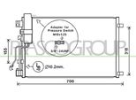 Prasco DS710C002 - Condensatore Aria Condizionata Oe 92100JD500 Con Essiccatore Per Qashqai +2 I (J10)