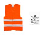 Gilet Arancione Riflettente Ad Alta Visibilità