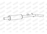 Walker 24309 Silenziatore Centrale Silenziatore Per Renault Clio Iv Hatchback (Bh) Clio Iv Grandtour (Kh) Clio Iv Box