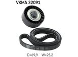 Skf Vkma 32091 Set Di Cinghie Trapezoidali Per Fiat Ducato Furgone/Telaio (230)