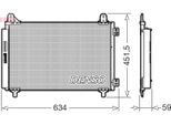 Denso DCN21034 Condensatore Climatizzatore Condensatore Climatizzatore Per Opel Corsa F + Essiccatore