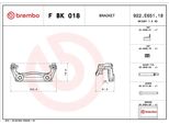 Brembo F Bk 018 - Set Di Staffe Per Pinze Freno Oe A9074233300 Per Esprinter (B907, B910), Sprinter (W907, W910), Sprinter (W910)