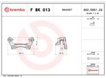 Brembo F Bk 013 - Set Di Staffe Per Pinze Freno Oe A4474200315 Per Vito (W447), Classe V (W447)