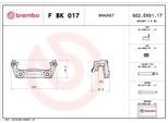 Brembo F Bk 017 - Set Di Staffe Per Pinze Freno Oe A9074233600 Per Esprinter (B907, B910), Sprinter (W907), Sprinter (W907, W910)