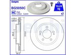 2X Disco Freno Delphi BG5050C Per Ssangyong Rexton (Y400) 44 5Mm 315Mm