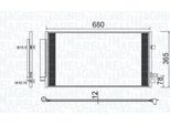 Magneti Marelli 350203173000 Condensatore Climatizzatore Condensatore Climatizzatore Per Fiat 500X (334) +Essiccatore