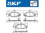 Set Di Pastiglie Freno Anteriori Skf Per Toyota Yaris Hatchback (P1) Vkbp 80383 A