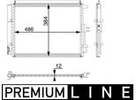 Mahle Ac 49 000P Condensatore Climatizzatore Condensatore Climatizzatore Per Hyundai I30 (Gd) +Essiccatore