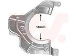 Van Wezel Parafango Disco Freno Per Opel Movano C Furgone (U9) Anteriore Sinistro 1651371 Piastra Di Ancoraggio