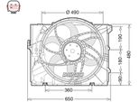 Denso DER05011 - Ventola Radiatore Oe 17117590699 Per Serie 1 (E81), Serie 1 (E87), Serie 1 (E88), Serie 1 (E82), Serie 3 (E90), Serie 3 (E93), Serie 3 (E92), Serie 3 (E91), Z4 (E89)