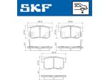 Set Di Pastiglie Freno Skf Posteriori Per Honda Jazz Ii Hatchback (Gd, GE3, GE2) Vkbp 90867 A