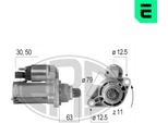 Era 220598 Motorino Di Avviamento 1,1 Kw Per Vw Golf Vii Hatchback (5G1, BQ1, BE1, BE2) 12 V