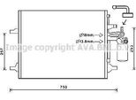 Prasco VO5166D - Oe 30741670 Condensatore Aria Condizionata Con Essiccatore Per XC70 Ii (136), S60 Ii (134), S80 Ii (124), V60 I (155, 157), V70 Iii (135), XC60 (156)